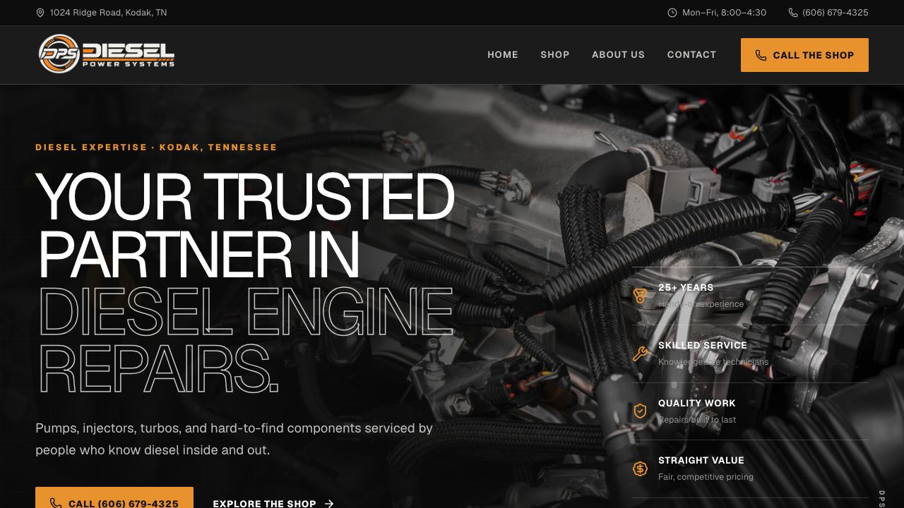 Homepage preview of Diesel Power Systems