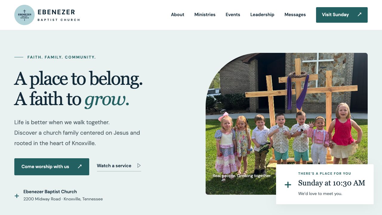 Homepage preview of Ebenezer Baptist Church
