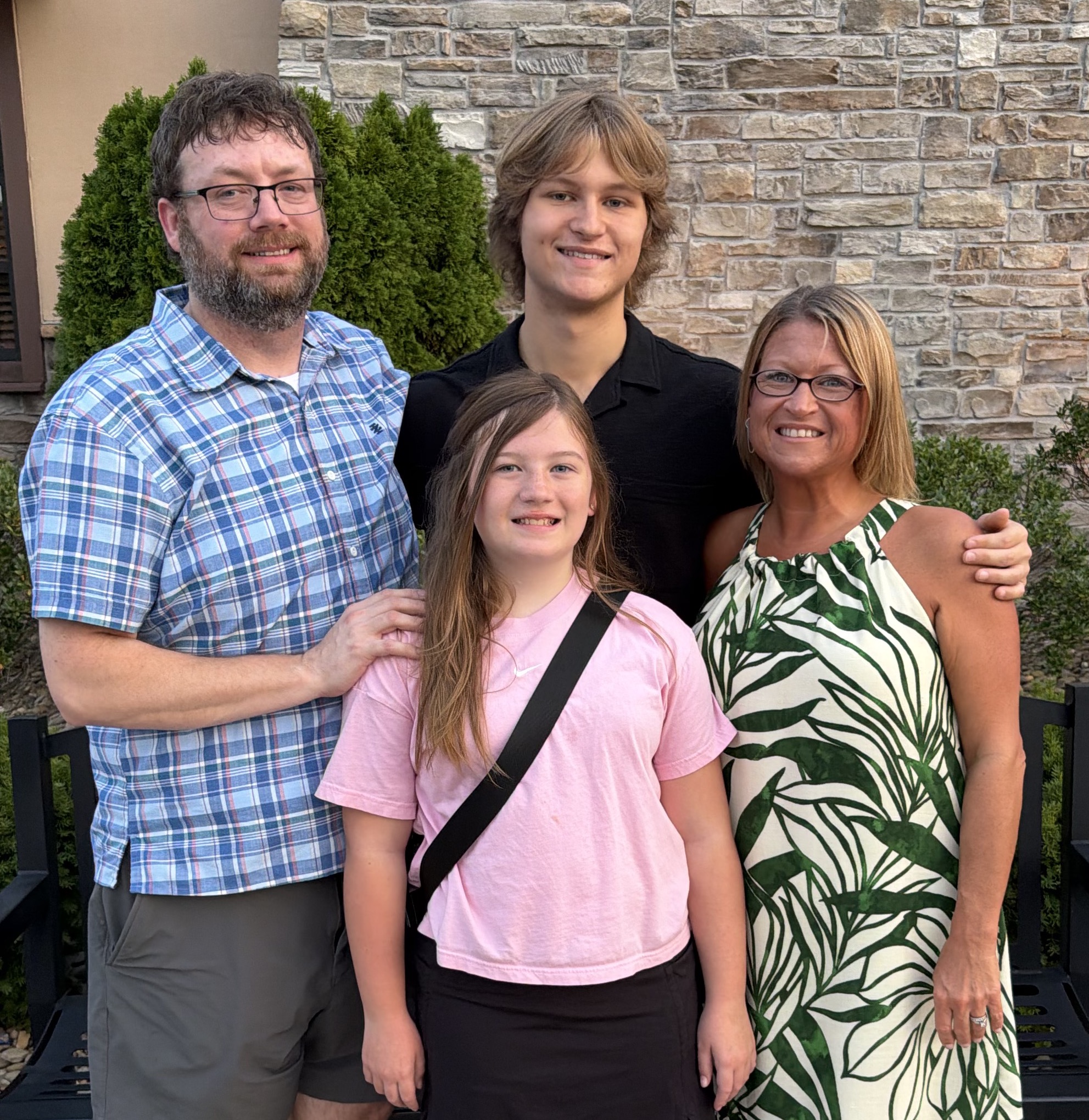 Trent King with his wife Valerie, son Quentin, and daughter Norah